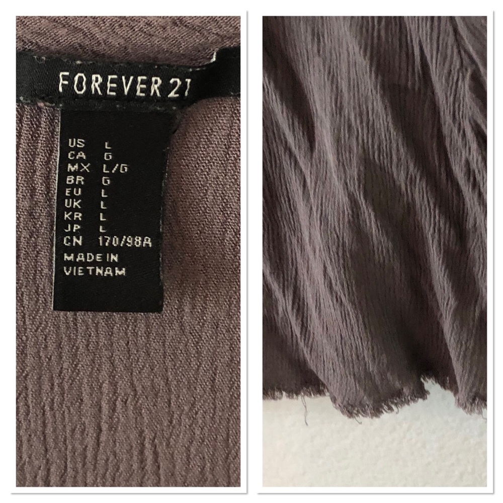 F21 Cropped Boho Racerback Top - Picture 6 of 7